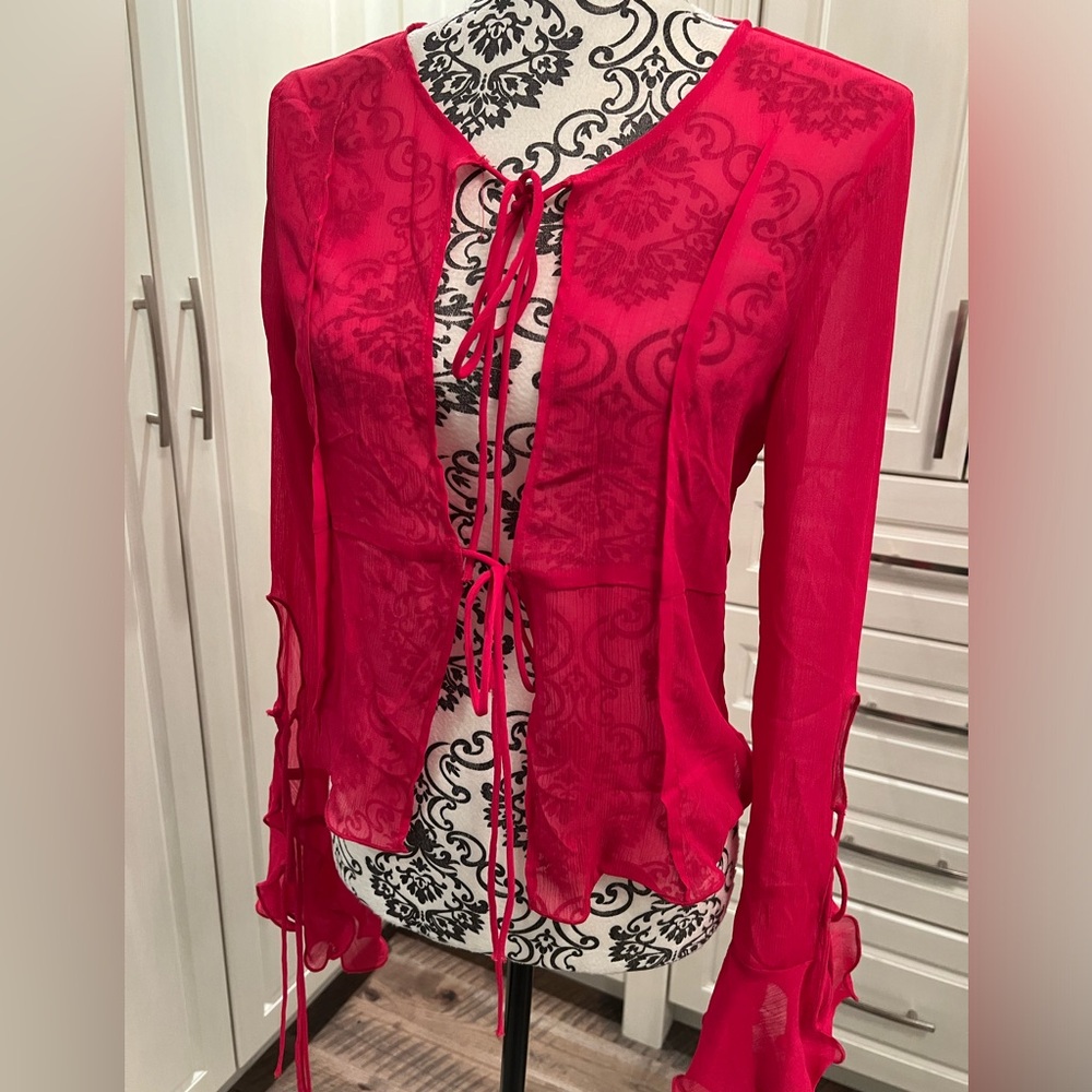 Rumours Sheer Blouse, Size M